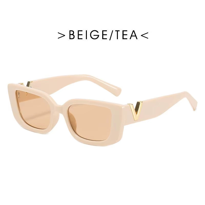 Retro Rectangular Sunglasses 2023 New WOMEN'S Brand Designer Retro Small Frame Sunglasses Oculos De Sol