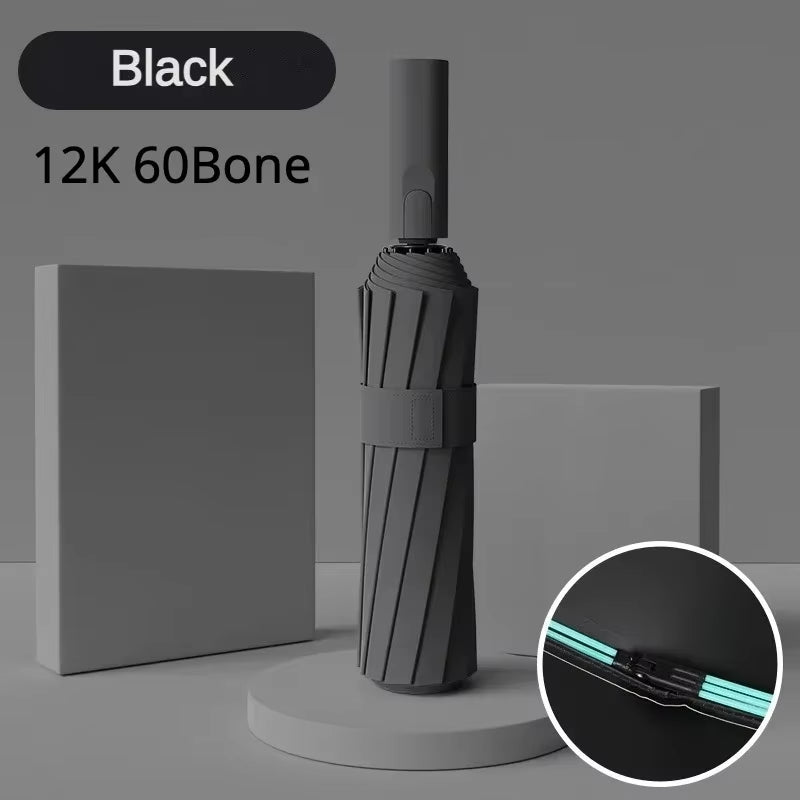 Windproof Strong Automatic Folding Umbrella 72 Reinforced Fiberglass Ribs, UV 50+ Sun & Rain Protection Umbrellas for Men Women