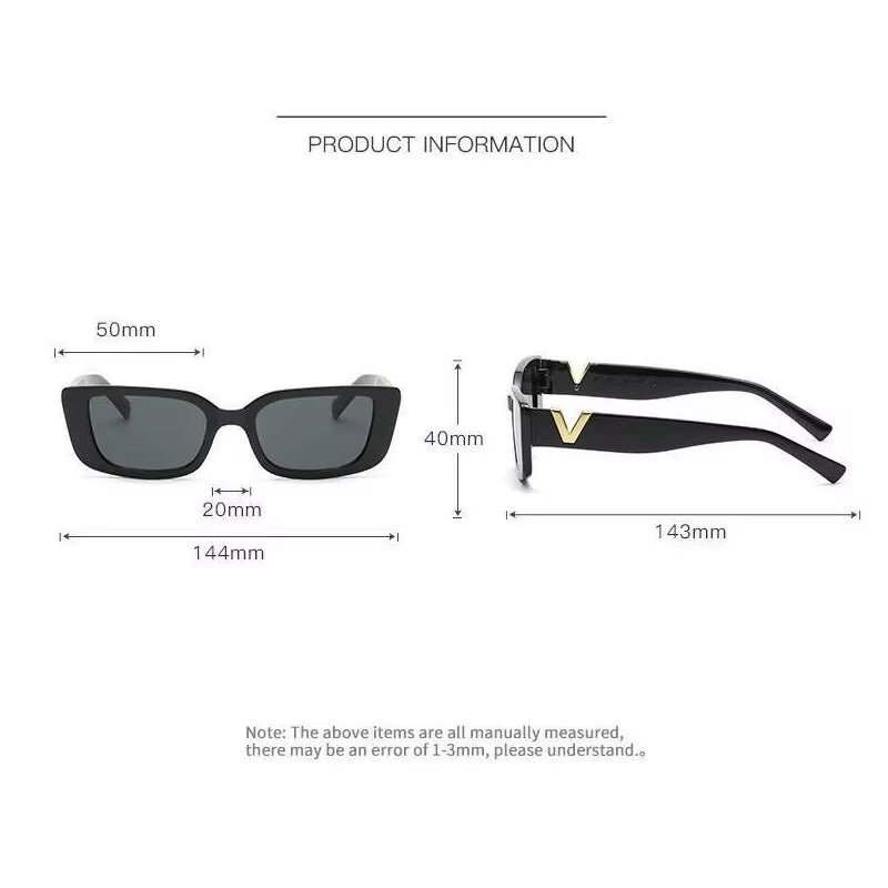 Retro Rectangular Sunglasses 2023 New WOMEN'S Brand Designer Retro Small Frame Sunglasses Oculos De Sol