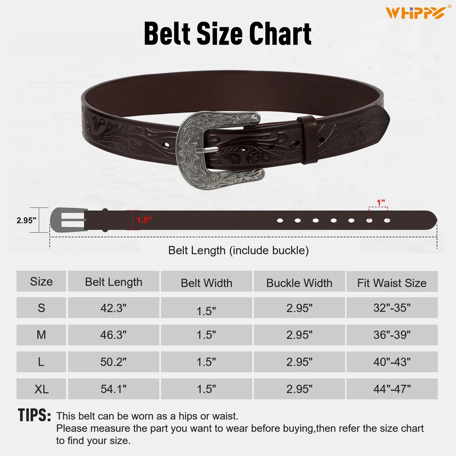 Western Leather Belts for Women Men Cowboy Cowgirl Leather Belt Embossed Buckle