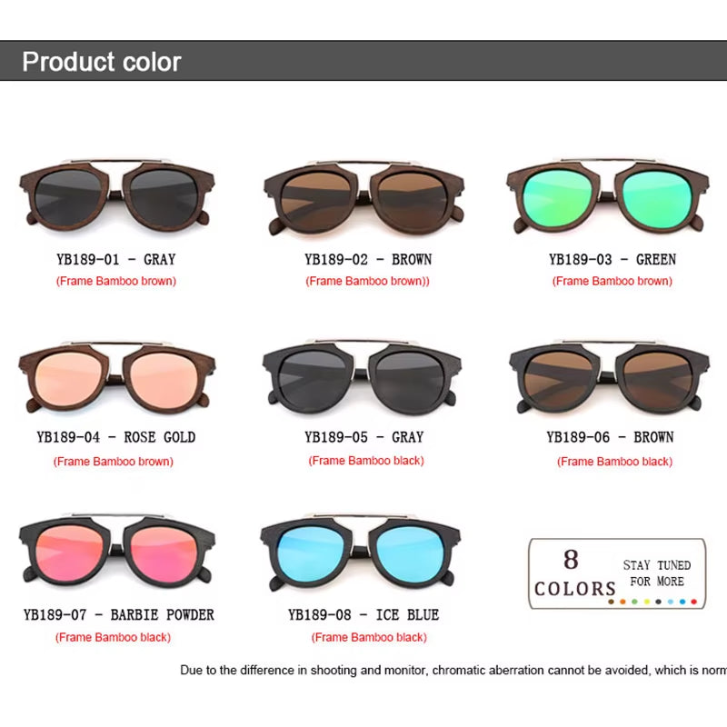 2020 High Quality Luxury Designer Sunglasses Men Driving Sunglasses Polarized UV400 Bamboo Wood Sun Glasses Eyewear Dropshipping