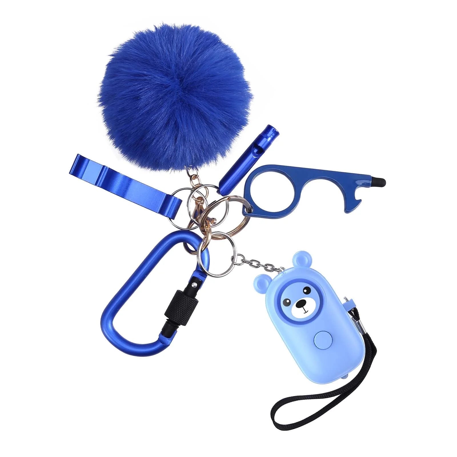 Keychain for Women,  Safety Keychain Set with Alarm 6 Pcs Keychain Accessories Keychain for Kids Girls Woman Pink