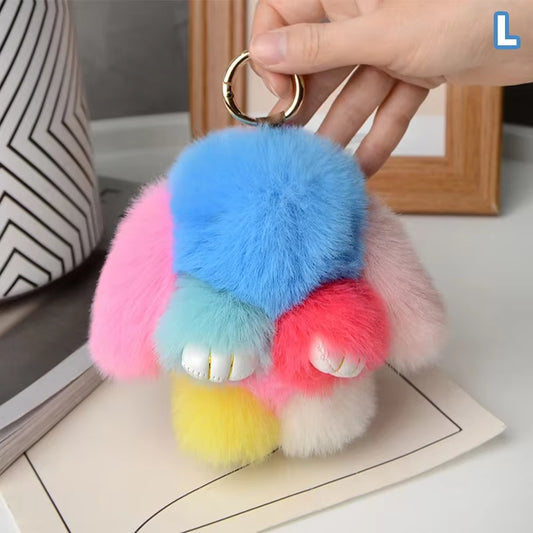 15Cm Rabbit Fur Keychain Women Bag Car Key Chain Pendant Decoration Jewelry Bags Hangings Accessories Gifts